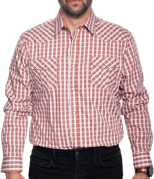 Disfraz de Halloween de manga larga a cuadros rojo Kenny Farmer con letra Kenny Farmer para hombre adulto Foto 1 de 4