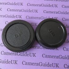Olympus Panasonic Camera Body Dust Cap and Rear Lens Cap for Four Thirds Lenses