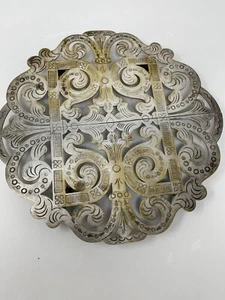 Au Bon Marche' Silverplated Expandable Trivet w/ Paris Ornate Scrollwork | VTG - Picture 1 of 7
