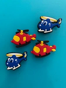 4 Shoe Charm Garden Helicopters Plane Plug Pin Button Accessories For Croc - Picture 1 of 7