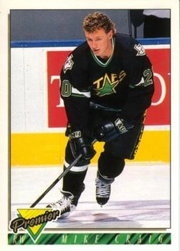 #309 Mike Craig - Dallas Stars - 1993-94 O-Pee-Chee Premier Hockey - Image 1 of 1
