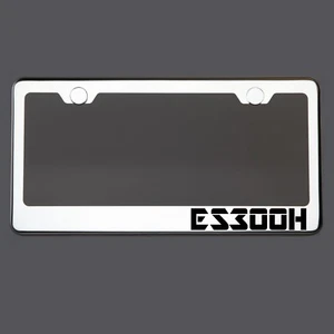 Polish Mirror License Plate Frame ES300H Laser Etched Metal Screw Cap - Picture 1 of 8