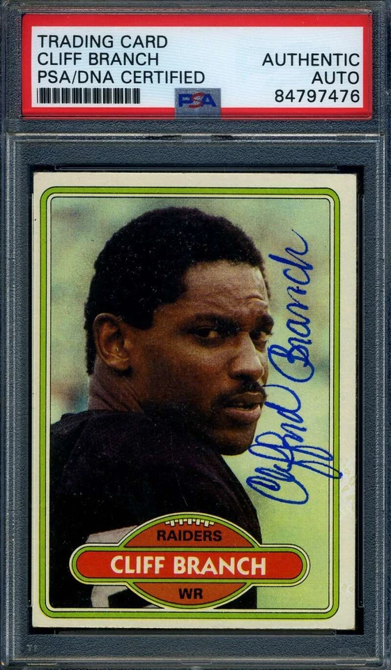 Cliff Branch PSA DNA Signed 1980 Topps Autograph - Image 1 of 1