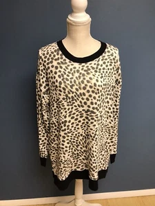Top - New Womens Lola Grace M Animal Print Top Coastal Grandma - Picture 1 of 3