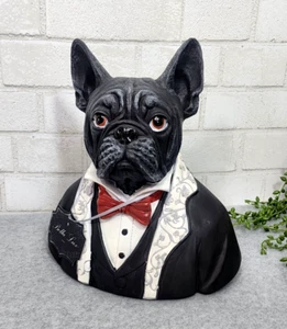 Bella Lux Halloween Französische Bulldogge Büste Hund Frenchie Harz Figur Dekor 12" NEU - Bild 1 von 7
