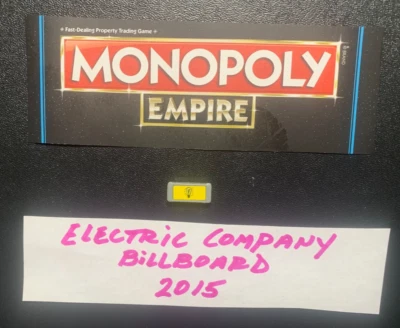 Monopoly EMPIRE ELECTRIC COMPANY CARTELERA Juego Repuesto 2015 Foto 1 de 3