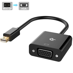 Rankie Mini DisplayPort (Mini DP) to VGA Adapter Gold Plated 1080P Black - Picture 1 of 7