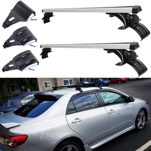 Car Top Roof Rack 48'' Cross Bars Luggage Cargo Carrier Kit For Toyota Corolla - Picture 1 of 11
