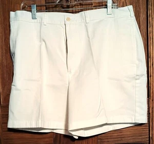 Lands' End Classic Fit Mens Chino Shorts Cotton 37" White New W/ Tags Pet Rescue - Picture 1 of 5
