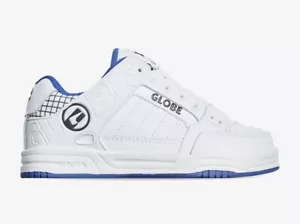 Scarpe Bambino Ragazzo Globe TILT Bianco White Cobalt Skate Shoes - Foto 1 di 4