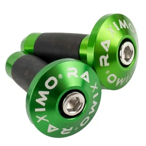 Extrémité Du Guidon Bouchons de Chapeaux Court Style RAXIMO Vert - Picture 1 of 1