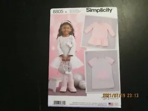 Simplicity Pattern #8805A - Girls Dress and Purse - SZ 1/2 - 4 - UNCUT - CUTE!!! - Bild 1 von 2