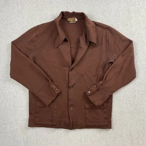 Vtg Pendleton Shawl Collar Wool Cardigan Blazer Over Coat Jacket XL Brown USA - Imagen 1 de 7