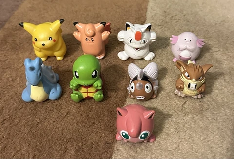 Vintage Pokemon Mini Figure Pencil Toppers Lot of 9 Cover