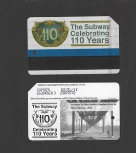 2015 BRONX, WOODLAWN ROAD,110 YEARS Metrocard, Metro Card exp.2016 - Picture 1 of 1
