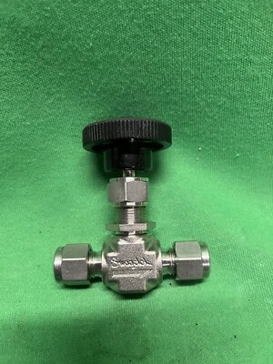 Integral Bonnet Needle Valve 1/4” Swagelok Tube Fitting Regulating Stem SC-11 - Image 1 of 4