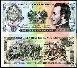 Honduras Billet 5 Lempiras 2006 NEW NOUVEAU UNC NEUF