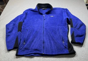 VTG Patagonia Regulator Polar Tech Fleece Jacket Mens XL Blue/Blk Stlye# 25130 - Picture 1 of 6