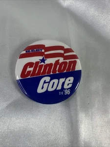 Vintage Pin Botón Pinback Clinton/Gore Político - Imagen 1 de 2