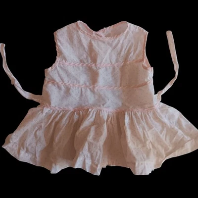 Vestido Vintage 1T 18m Bebé Niñas Rosa Lunares Años 50 Sin Mangas Volantes Dobladillo 1 de 1 Foto 1 de 4