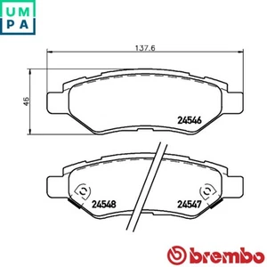 BRAKE PAD SET DISC BRAKE P 09 014 FOR CADILLAC CTS/Sport/Wagon SRX  CHEVROLET   - Picture 1 of 7