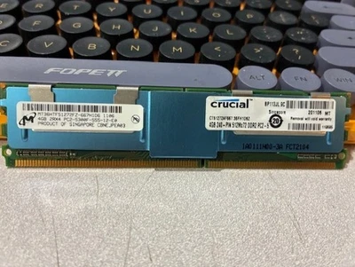 Micron 4GB 2Rx4 PC2-5300F-555-12-E0 MT36HTF51272FZ DELL P978473. - Image 1 of 2