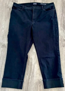 J.Jill Denim Women’s LN High Rise Cropped Black Denim Jeans Size 14 - Picture 1 of 7