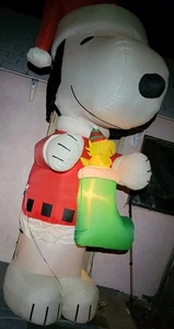 Inflable de colección Gemmy 10 pies de altura Snoopy & Woodstock Peanuts Navidad soplado por aire  - Imagen 1 de 5