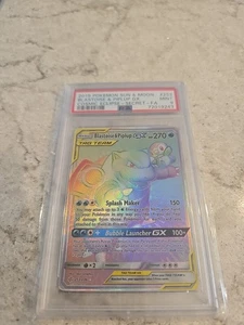 2019 Pokemon SM Cosmic Eclipse Rainbow Rare Blastoise & Piplup GX #253 PSA 9 - Picture 1 of 3