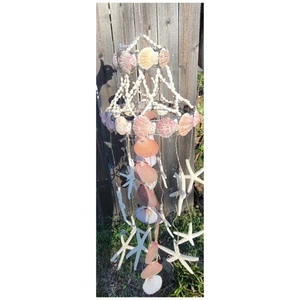 Seestern und Jakobsmuschel Muschel 31" langes Windspiel - Bild 1 von 10