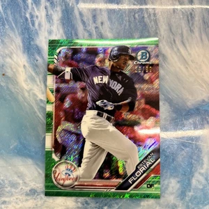 Estevan Florial Bowman Chrome Prospects 2019 BCP-74 Green Shimmer Refractor /99 - Picture 1 of 1
