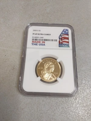 2003-S Sacagawea Proof Dollar graded PF 69 Ultra Cameo by NGC - Image 1 of 2