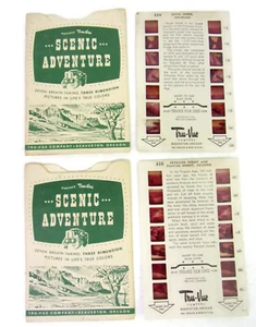2-pks Vtg '53 & '54 Tru Vue Film Cards 328 Petrified Forest & 334 Royal Gorge - Picture 1 of 7