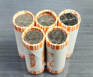 Canadá 2022 25c Caribú veinticinco centavos cuarto 5x monedas rollos - Imagen 1 de 3