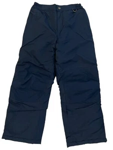 Lands' End Kids Waterproof Insulated Iron Knee Winter Snow Pants Ski Navy Size 8 - Picture 1 of 8