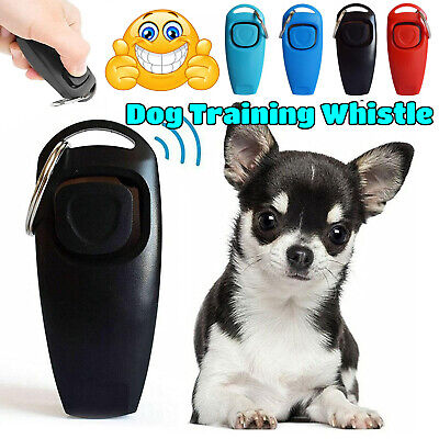 CLICKER WHISTLE DOG PUPPY PET TRAINING Obedience Agility   Keyring FREE • 1.96$
