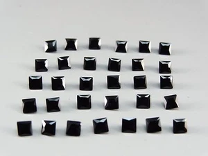 Schwarz Quadrat Princess Cut GRÖSSENWAHL lose Steine Zirkonia Edelsteine - Bild 1 von 4