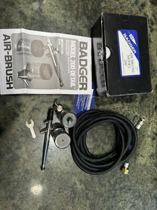 New, Unused Badger Airbrush Model 200-20 Detail, With 10-ft New Tubing - Picture 1 of 7
