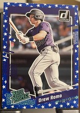 2023 Donruss Baseball Rated Prospect Base Independence Day #87 Drew Romo