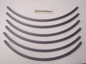 KNEX gebogene starre Stangen: 6 silber/grau Ersatzteile/Stücke - Bild 1 von 1