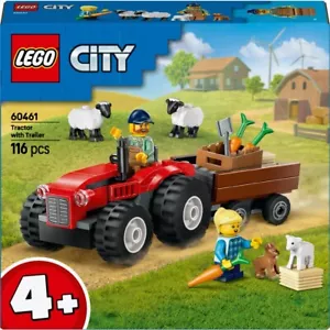 LEGO City Red Farm Tractor with Trailer & Sheep 60461 Toy Building Kit 116 pcs - Picture 1 of 2