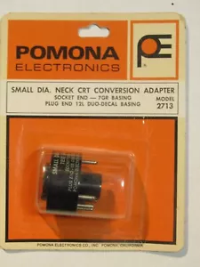 Adaptador de conversión Pomona CRT modelo 2713 7GR extremo de enchufe base 12L base doble calcomanía - Imagen 1 de 2