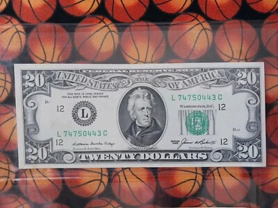 1985 $20 Twenty Dollar Bill Federal Reserve Note Vintage United States  - Image 1 of 4