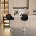 VECELO Bar Stools Set of 2 Height Adjustable SwivelBarstools with Back and Arm