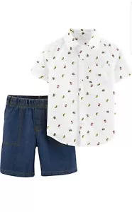 toddler boy outfit sets Carter button down free shipping Carter's 2T - Picture 1 of 3