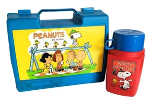 Peanuts Lunchbox Scout Snoopy Lunch Box Kit Thermos Roughneck Flask Vintage Rare - Bild 1 von 20