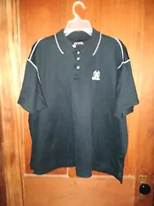 Antigua Black Cadillac Polo Shirt Mens Golf Collared Shirt SZ L - Picture 1 of 6