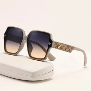 Gafas de sol cuadradas de moda para mujer de lujo protección UV marco grande a juego - Imagen 1 de 14
