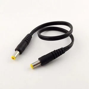 1x 1FT Male to Male 5.5mm x 2.1mm Plug DC Power Adapter Cable 18AWG CCTV Camera - Picture 1 of 5