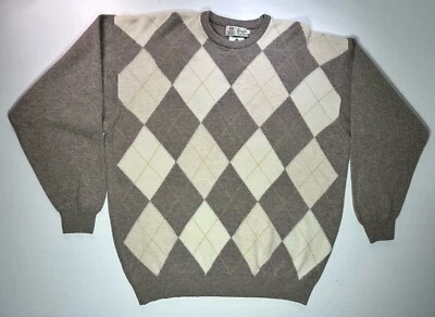 Pringle of Scotland 100% Lambs Wool Argyle Sweater Mens XL Scotland Vintage - Image 1 of 4